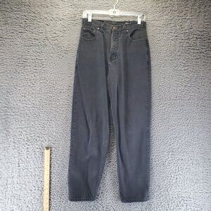 Eddie Bauer Jeans Womens Size 10 Black Denim High Rise Straight Relaxed Fit USA